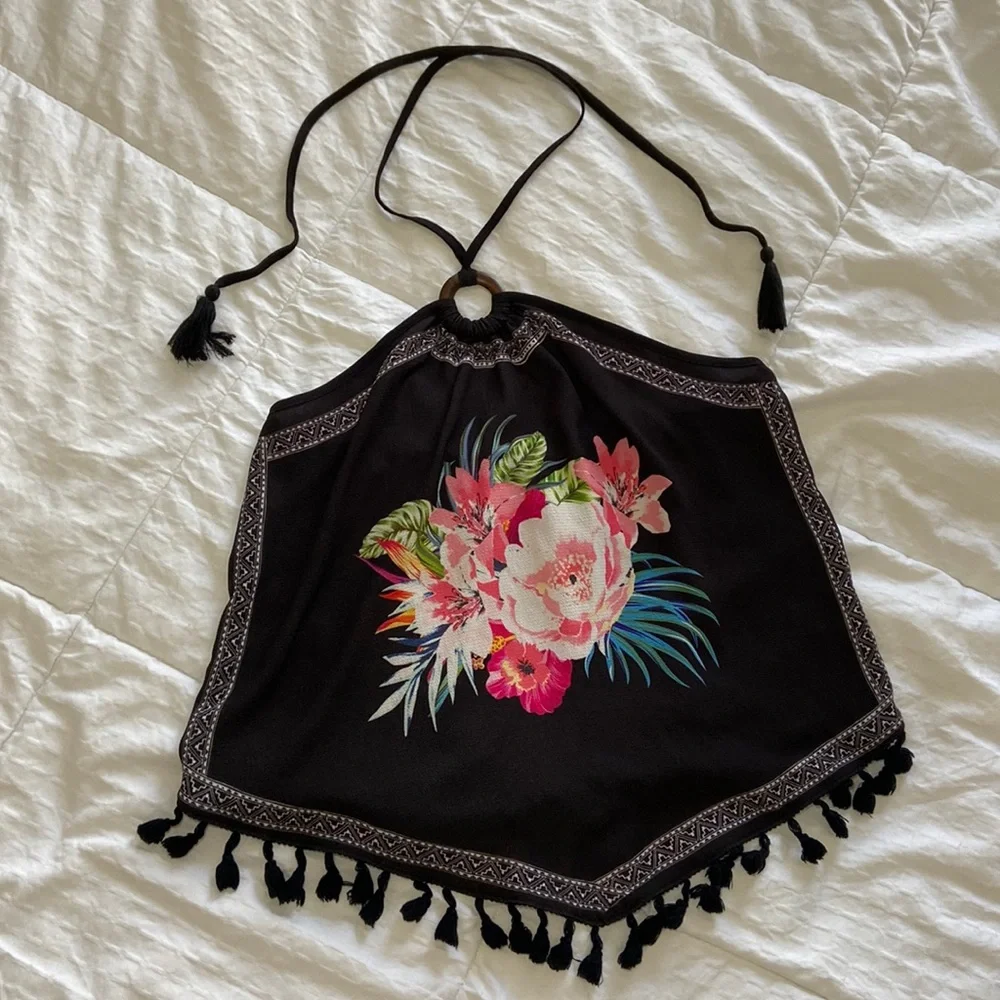 LIVE TO BE SPOILED - TROPICAL HALTER TOP - Picture 3 of 14